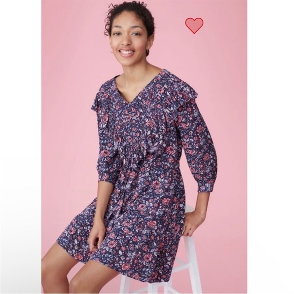 La Vie Rebecca Taylor Toile Floral Ruffle Dress - Picture 3 of 9